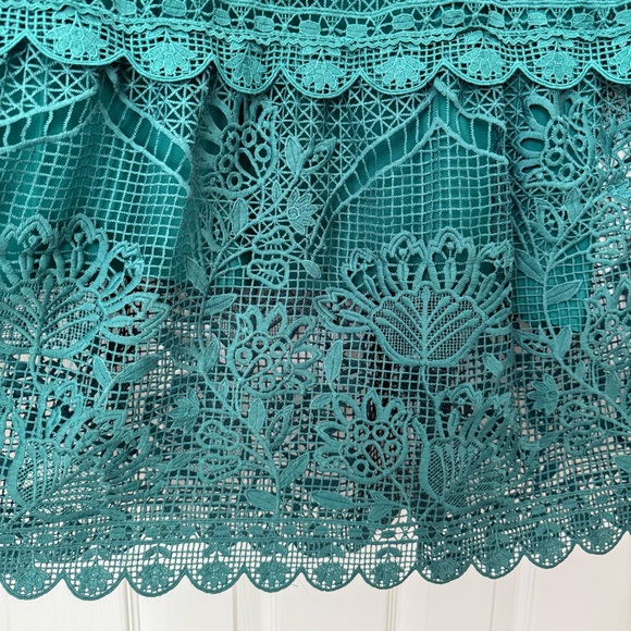 FARM RIO Guipure Lace Long Sleeve Maxi Dress, Dark Green, Size XS, NWT 🇧🇷 - Picture 13 of 16